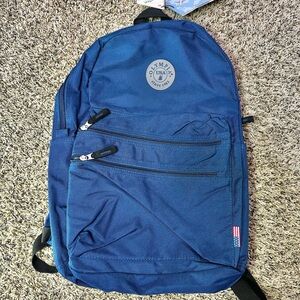 NWT Olymia USA Princeton 18" Navy Blue Water Resistant Backpack College School